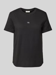 Regular Fit T-Shirt mit Label-Print von Calvin Klein Jeans Schwarz - 24