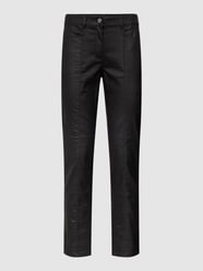 Broek met steekzakken van comma Grijs / zwart - 39