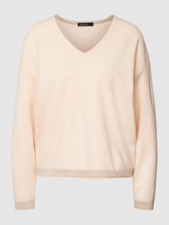 Sweatshirt met V-hals van Marc Cain Oranje - 8