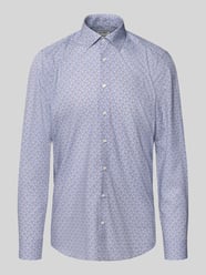 Koszula biznesowa o kroju slim fit z kołnierzykiem typu kent od OLYMP Level Five - 44