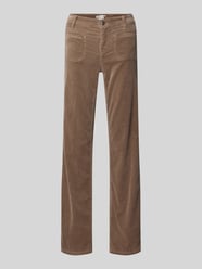 Bootcut corduroy broek met steekzakken, model 'TESS' van Cambio Beige - 43