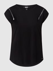 T-Shirt aus Baumwoll-Modal-Mix  von DKNY Schwarz - 8