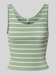 Top o kroju slim fit z prążkowaniem model ‘NESSA’ od Only - 14