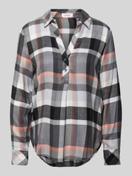 Regular Fit Blusenshirt aus Viskose-Modal-Mix mit Karomuster von s.Oliver RED LABEL Grau - 8