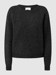 Sweter z dodatkiem wełny z alpaki model ‘East’ od American Vintage Szary - 38