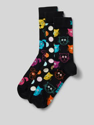 Socken mit Label-Print Modell 'Classic' im 3er-Pack von Happy Socks - 35