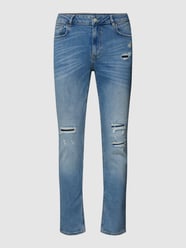 Skinny Fit Jeans im Used-Look von REVIEW Blau / Türkis - 23