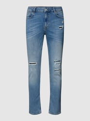 Skinny Fit Jeans im Used-Look von REVIEW Blau - 18