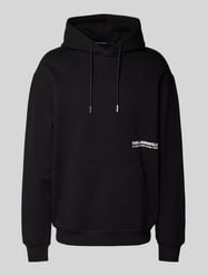 Oversized Hoodie mit Label-Print von Karl Lagerfeld Schwarz - 20