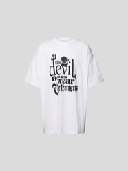 Oversized T-Shirt mit Motiv-Print von VETEMENTS Weiß - 21