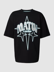 Oversized T-Shirt mit Metallic MATW Print - MATW x REVIEW von Review X MATW Schwarz - 23