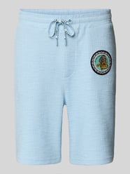 Regular Fit Shorts mit Label-Patch von CARLO COLUCCI Blau - 11
