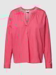 Blouseshirt met V-hals van Milano Italy Roze - 2
