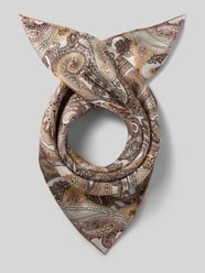 Zijden sjaal met all-over paisleyprint van Codello Beige - 30