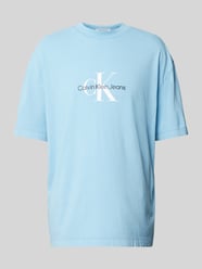 T-Shirt mit Label-Print von Calvin Klein Jeans Blau - 24