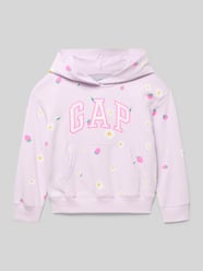 Bluza z kapturem w całościowy wzór z logo od GAP - 9