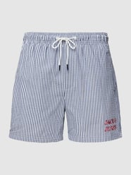Spodenki kąpielowe z wyhaftowanym logo model ‘FIJI’ od Jack & Jones Niebieski - 48