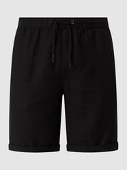 Szorty o kroju regular fit z mieszanki lnu model ‘Aurelius’ od !Solid Szary - 2