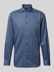 Regular Fit Business-Hemd mit Haifischkragen von Eterna Blau - 38