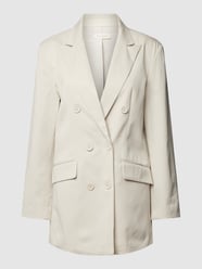 Lange blazer met klepzakken, model 'sephora' van JC Sophie Grijs / zwart - 4