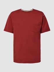 T-Shirt mit Brusttasche Modell 'SLUB YARN' von Colours & Sons Rot - 40