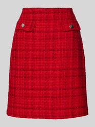 Knielanger Rock in Bouclé-Optik von Christian Berg Woman Rot - 19