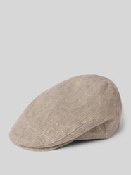 Platte pet van linnenmix, model 'GATSBY' van Müller Headwear Beige - 28