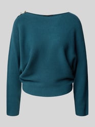 Relaxed Fit Strickpullover aus Viskose-Mix mit Zierknöpfen von zero - 4