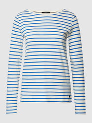 Shirt met lange mouwen en streepmotief, model 'FRETTY' van Weekend Max Mara Blauw - 39
