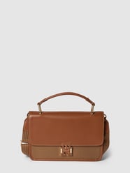 Torba na ramię z bawełny z detalami z logo od Tommy Hilfiger Brązowy - 35