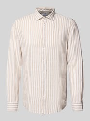 Slim Fit Business-Hemd aus Leinen mit Kentkragen von SEIDENSTICKER Beige - 25