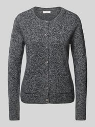 Strickjacke mit aufgesetzten Eingrifftaschen von Christian Berg Woman Grau - 22