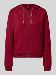 Regular fit sweatjack van katoenmix van HUGO Bordeaux - 18
