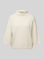 Sweter z dzianiny ze stójką od monari - 18