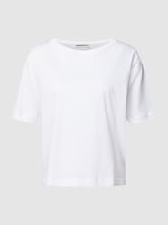 T-shirt w jednolitym kolorze model ‘INIAA MERCERIZED’ od Armedangels Biały - 18