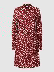 Hemdblusenkleid mit Allover-Muster Modell 'Vipaya' von Vila Rot - 18