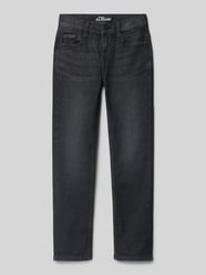 Regular Fit Straight Leg Jeans aus Baumwoll-Mix Modell 'PETE' von s.Oliver RED LABEL Schwarz - 8