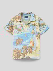 Poloshirt mit Allover-Muster von Polo Ralph Lauren Kids Blau - 1