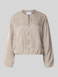 Blouson van viscosemix met motiefstitching model 'Ta44mika' van ZABAIONE - 44