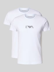 T-Shirt mit Label-Print im 2er-Pack von Emporio Armani - 40