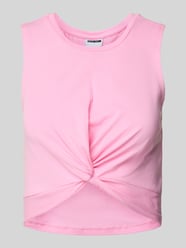 Crop Top mit Raffungen Modell 'TWIGGI' von Noisy May Pink - 4