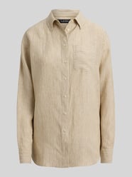 Bluzka z długim rękawem z czystego lnu o kroju relaxed fit od Lauren Ralph Lauren - 12