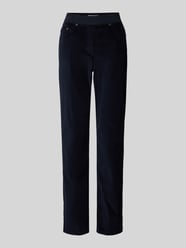 Slim fit broek van fijne corduroy met elastische band van Raphaela By Brax - 1