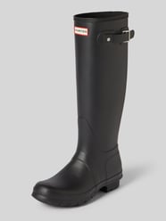 Gummistiefel mit Label-Badge von Hunter Schwarz - 22