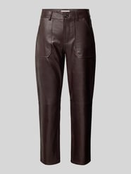 Tapered Fit Hose in Leder-Optik Modell 'KELLY' von Bash Braun - 1