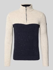 Bluza z kołnierzem o kroju regular fit z mieszanki bawełny od Tom Tailor - 40