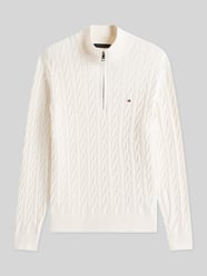 Troyer o kroju regular fit z czystej bawełny z wyhaftowanym logo od Tommy Hilfiger - 8