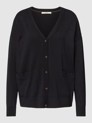 Cardigan mit V-Ausschnitt von Esprit Grau / Schwarz - 46