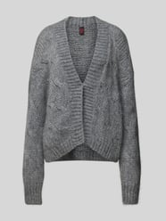 Cardigan mit gerippten Abschlüssen von Stefanel Grau - 6