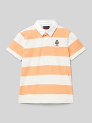 Poloshirt mit Label-Stitching von Polo Ralph Lauren Kids Orange - 12